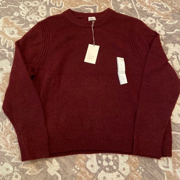 A new day burgundy crewneck sweater nwt - Picture 1 of 3